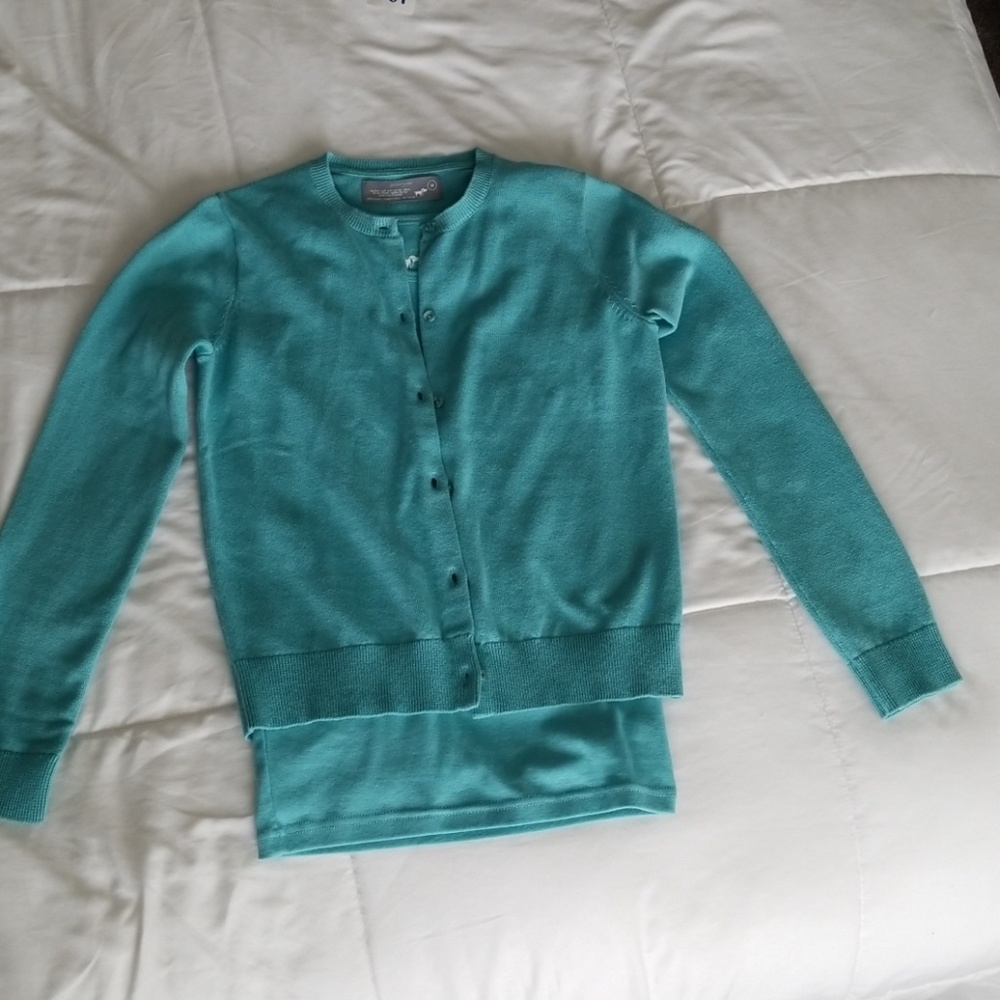 Aqua Blue Cardigan set